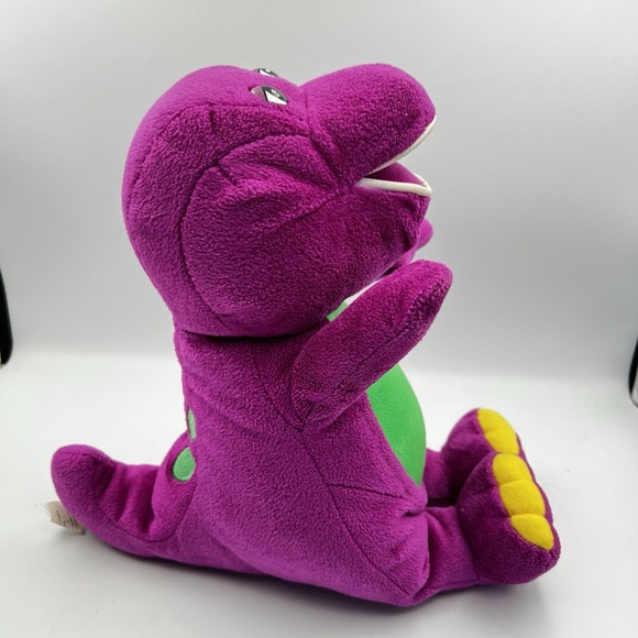 Vintage Fisher Price Mattel Barney 2001 Interactive Plush Works Talks Lights Up - Picture 7 of 12